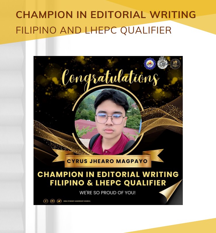 Editorial writing champion